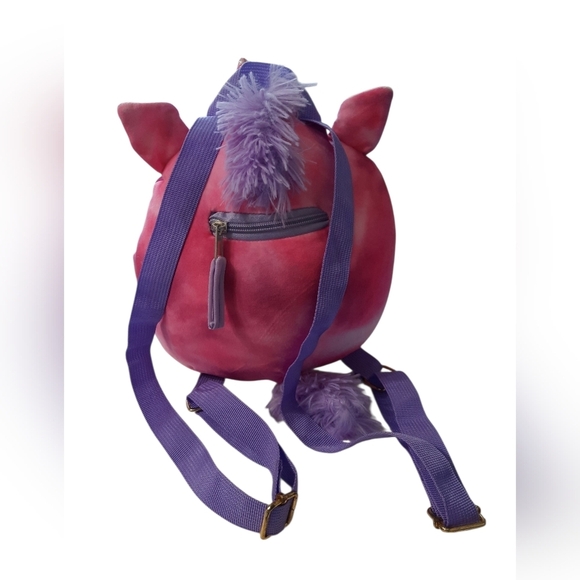Squishmallows Lola Pink and Blue Plush Backpack 10" - Picture 9 of 12